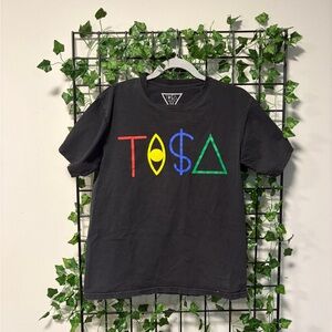 TI$A Black Graphic Logo T-Shirt